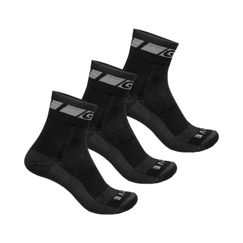 3PACK Merino Regular Cut černá