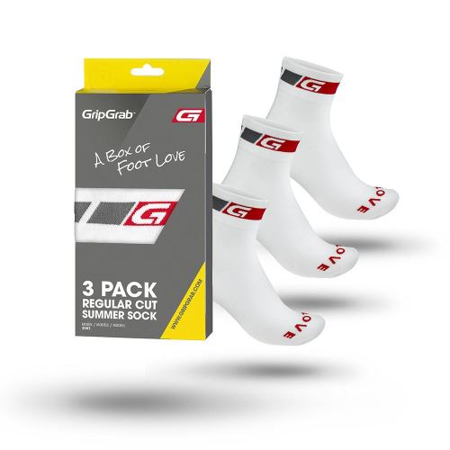 Classic Regular Cut Summer Socks 3-Pack White
